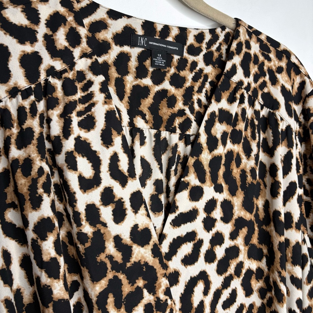 INC 1X Animal Print Women's Top - Picture 7 of 11